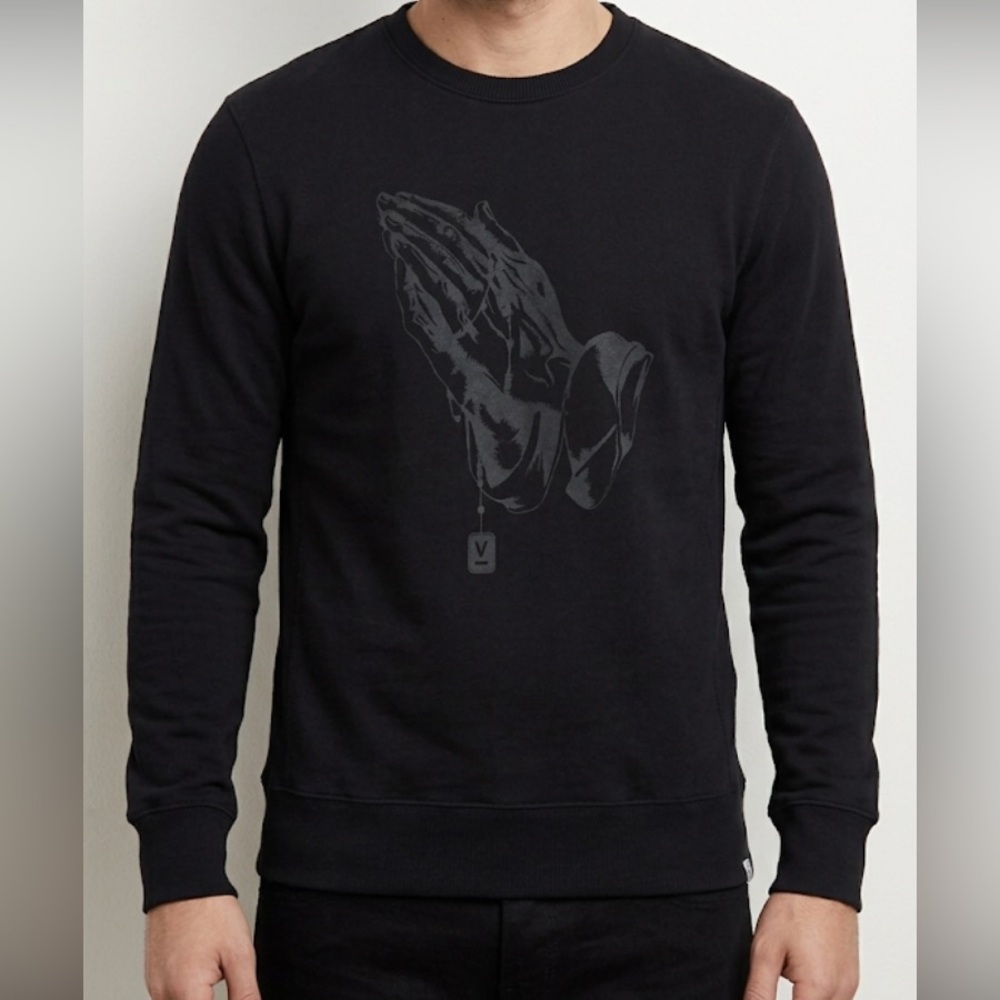 Reigning Champ x Victory Size XS Crewneck Sweatshirt In Prayer Praying
